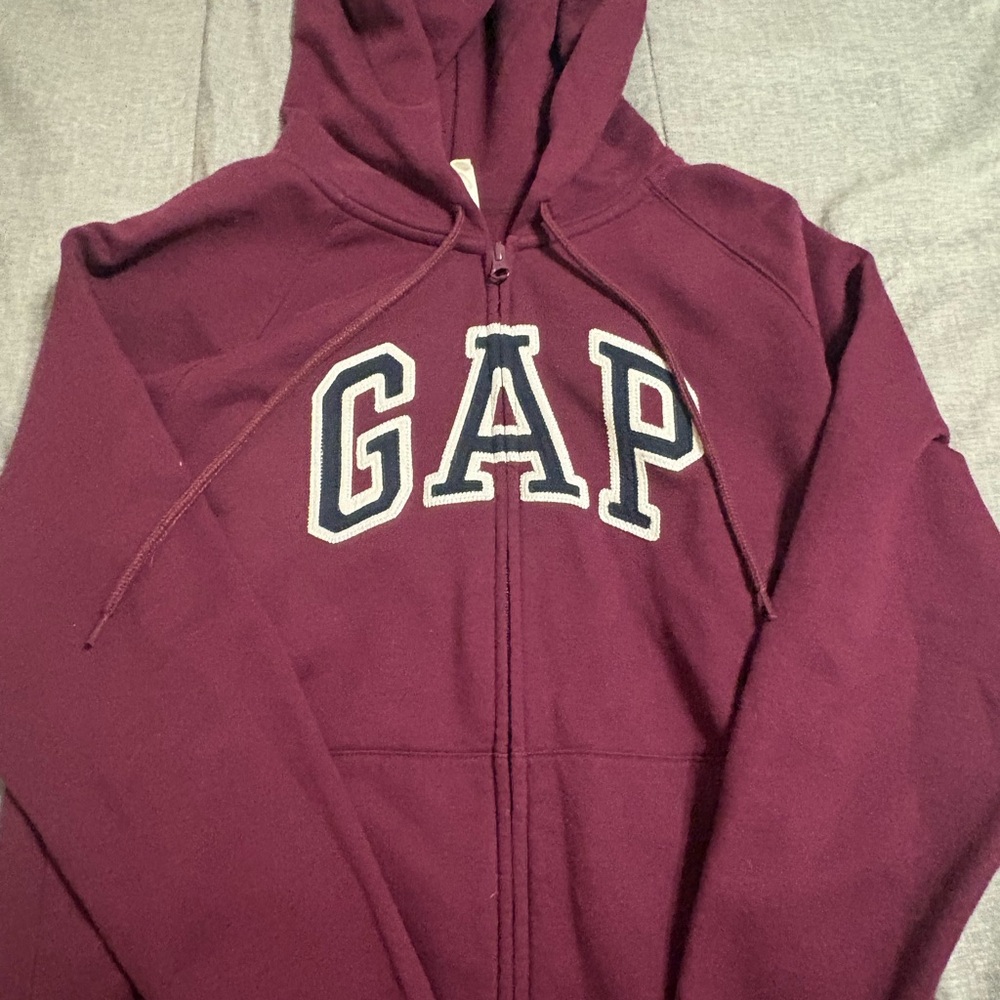 GAP Burgundy Zip-Up Hoodie